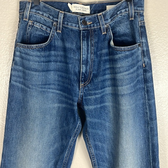 Nili Lotan Medium Blue Relaxed Baggy Taylor Jeans in Simon Wash - Picture 6 of 10